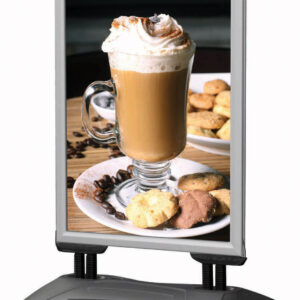 DOBBELTSIDIG PLAKAT STATIV WINDPRO FOR UTENDØRS BRUK